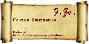 Fontos Zsuzsanna névjegykártya